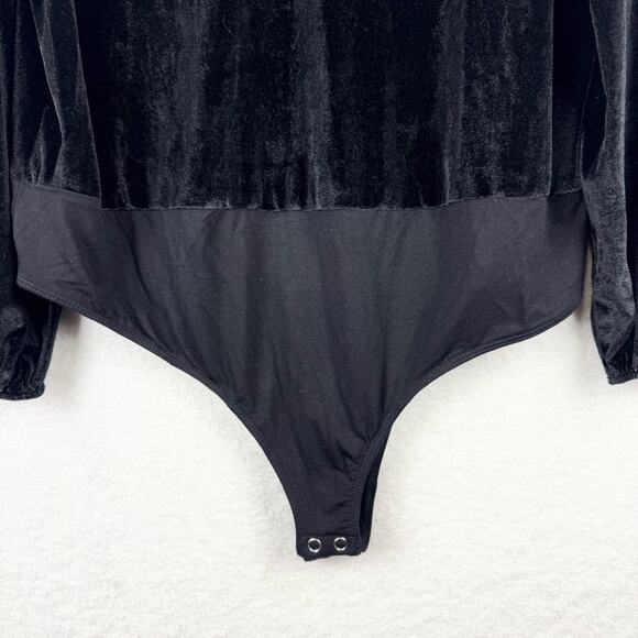 NWT Torrid Stretch Velvet V-Neck Balloon Slv Long Sleeve Bodysuit Sz 2X (18-20) - Picture 9 of 16